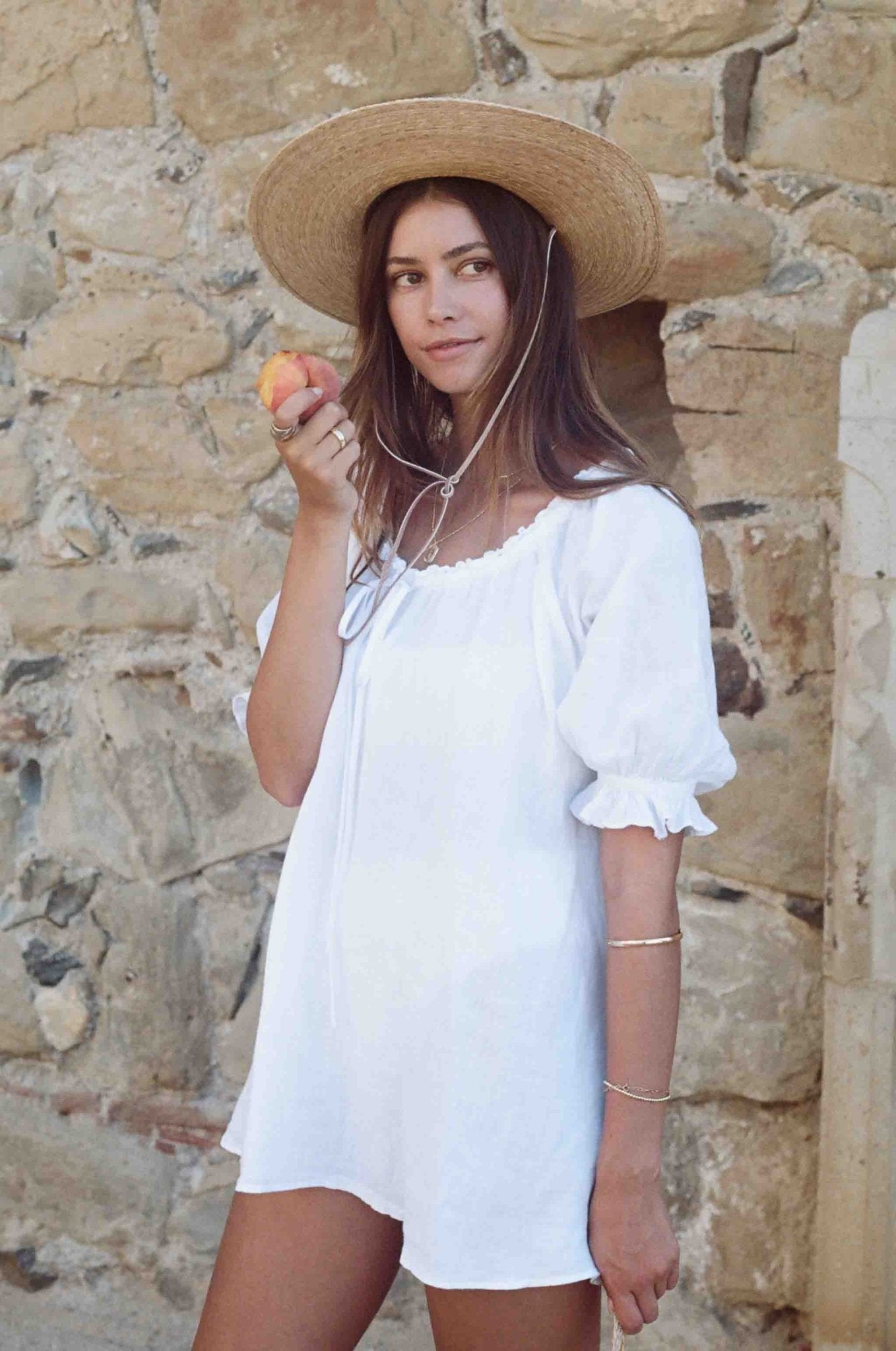 Portofino Dress - White Linen Dress